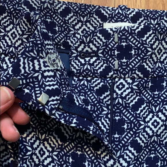 J Crew navy and white cropped pants sz 4 - Picture 3 of 7